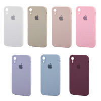 Square Full Silicone Case  iPhone XR / Цветные однотонные + №8646
