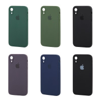 Square Full Silicone Case  iPhone XR / Цветные однотонные + №8646