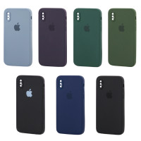 Square Full Silicone Case  iPhone XS / Дизайн + №8645
