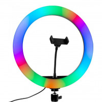 Кольцевая лампа Ring Light RGB LED MJ33 33см / Трендові товари + №8947