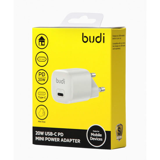 AC017EW - Budi Home Charger PD20W, Type - C