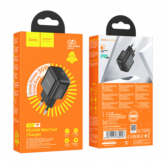 СЗУ Hoco N32 Glory PD30W single port charger