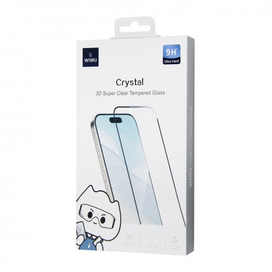 WIWU Защитное стекло GT-018 3D Super Clear Tempered Glass for IP15 Pro