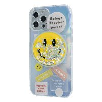 TPU Gradient Smile Popsockets Case Apple Iphone 12 Pro Max / Для телефонів + №1145