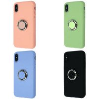 Silicone Cover With Ring Iphone X/XS / Чохли - iPhone X/XS + №1396