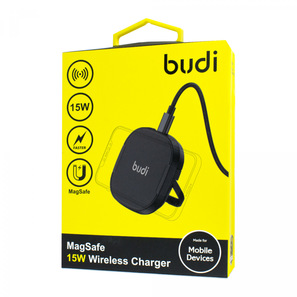 WL3800B - Budi MagSafe 15W Wireless Faster Charger