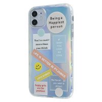 TPU Gradient Smile Popsockets Case Apple Iphone 11 / Принт + №1149