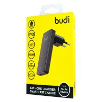 M8J321TE - Air Home Charger Smart Fast Charge Budi PD Type-C Port 18W / M8J305E - Home Charger Budi 2 USB 2.4A with stand + №3038