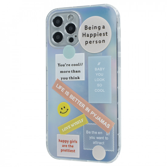 TPU Gradient Smile Popsockets Case Apple Iphone 12 Pro