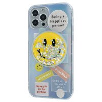 TPU Gradient Smile Popsockets Case Apple Iphone 12 Pro / Чохли + №1147
