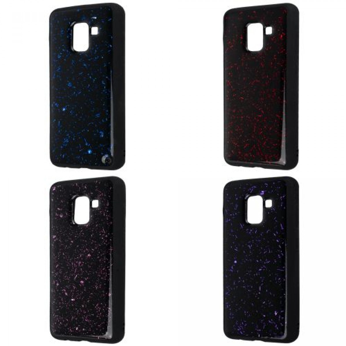 Confetti Black TPU Case Samsung A8 2018