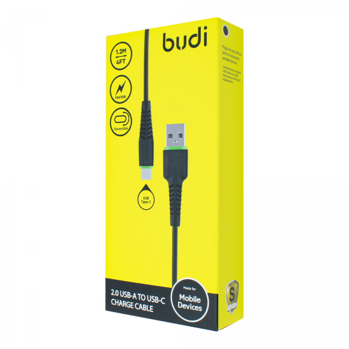 M8J150T - USB Кабель Budi Type-C TPE 1.2m