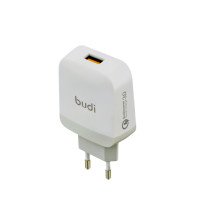 M8J940QE(AC940QEW) - Home Charger Budi 1 USB 3.6A with QC3.0 EU plug / Зарядні пристрої + №3035