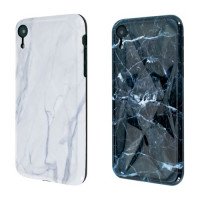 IMD Print Rhombus Marble Case for iPhone XR / Чохли - iPhone XR + №1856