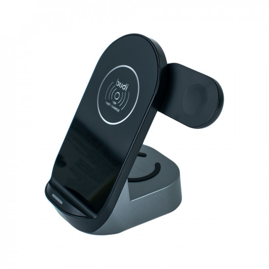 WL4300B - Budi 3 in 1 Wireless Chargin Stand