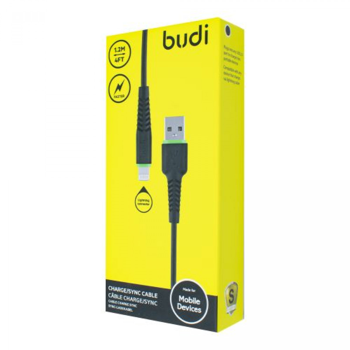 M8J150L - USB Кабель Budi lightning TPE 1.2m