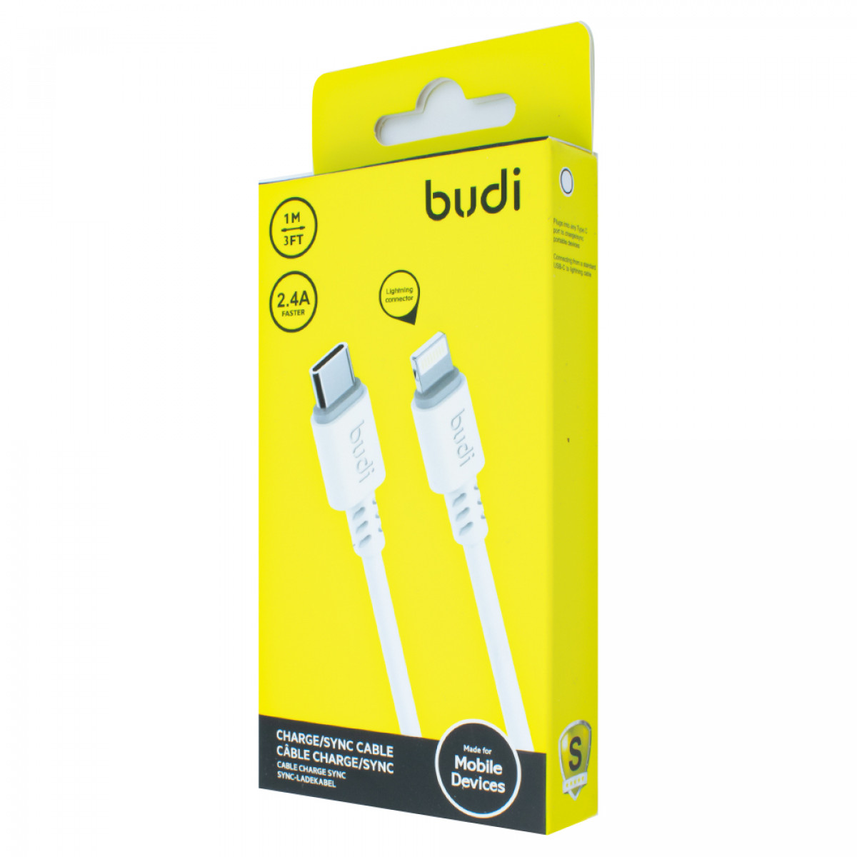 M8J011TL - USB-кабель Budi Lightning to Type-C/Sync 1м