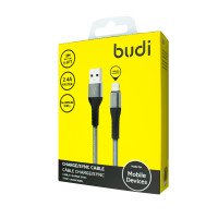 M8J197L - USB-кабель Budi Lightning to USB Charge/Sync 2м / Кабелі / Перехідники + №3103