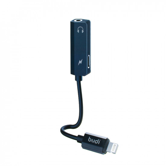 M8J139D (DC139DB) - Budi Lightning to 3.5 mm Headphone Jack+ Lightining Adapter