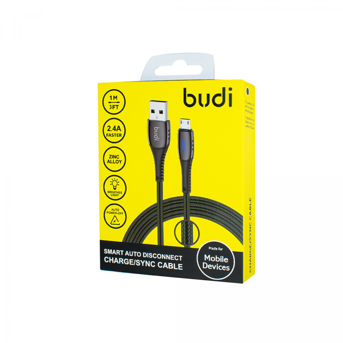 M8J212M - USB-кабель Budi Micro USB to USB Charge/Sync 1м,Auto power-off