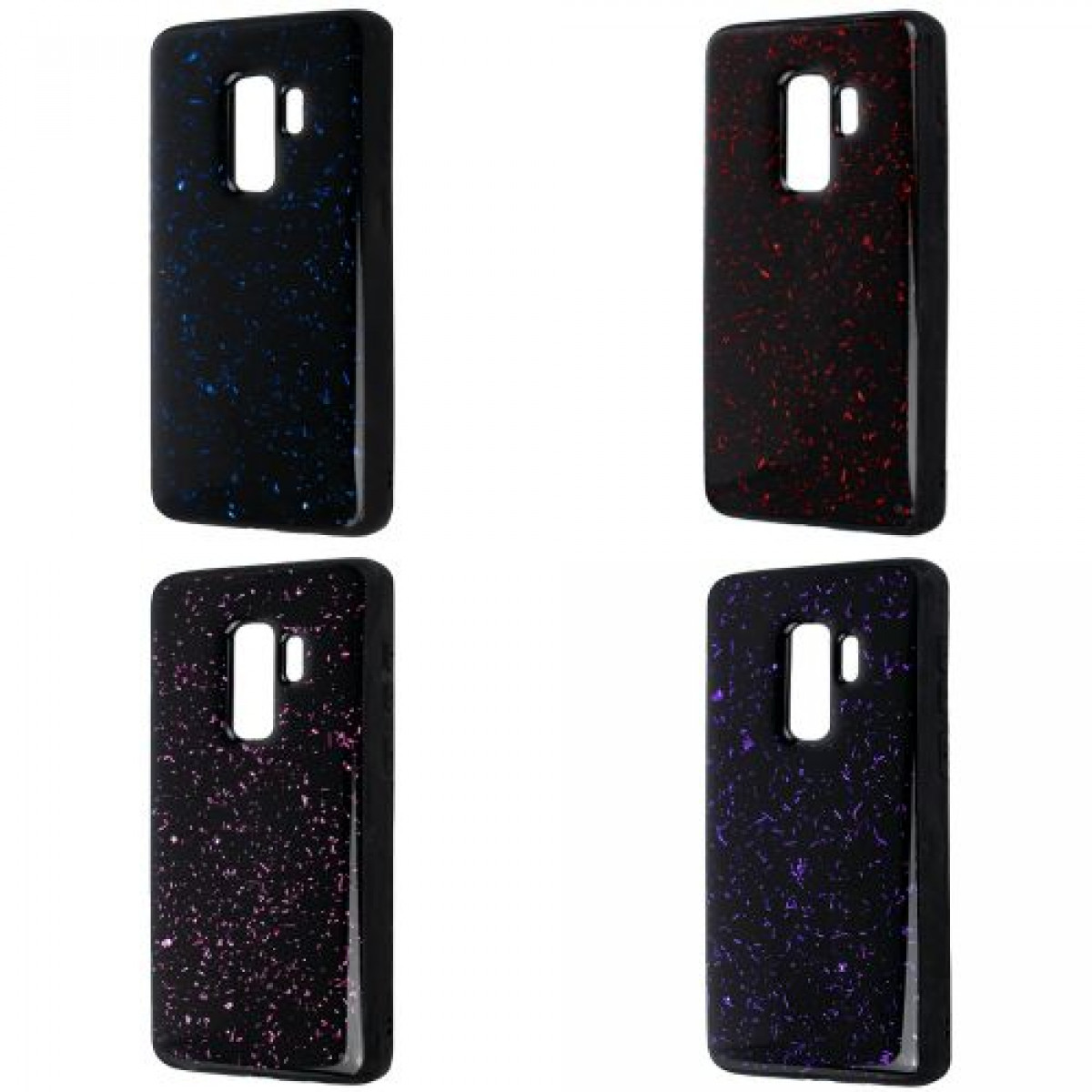 Confetti Black TPU Case Samsung S9+