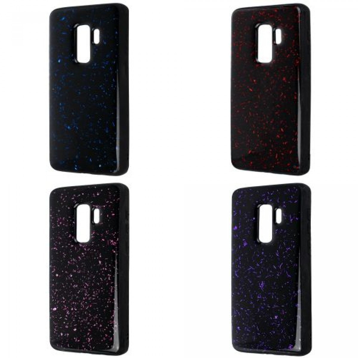 Confetti Black TPU Case Samsung S9+