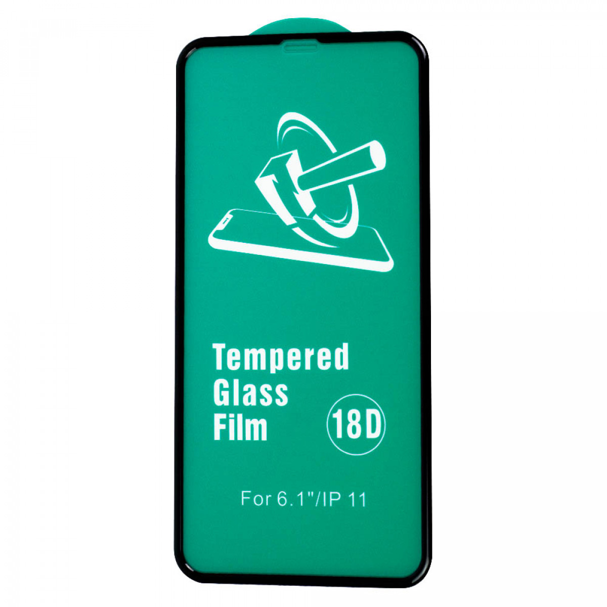 Защитное стекло 18D Full Glue silicone edge Iphone XR/11 (n/p)