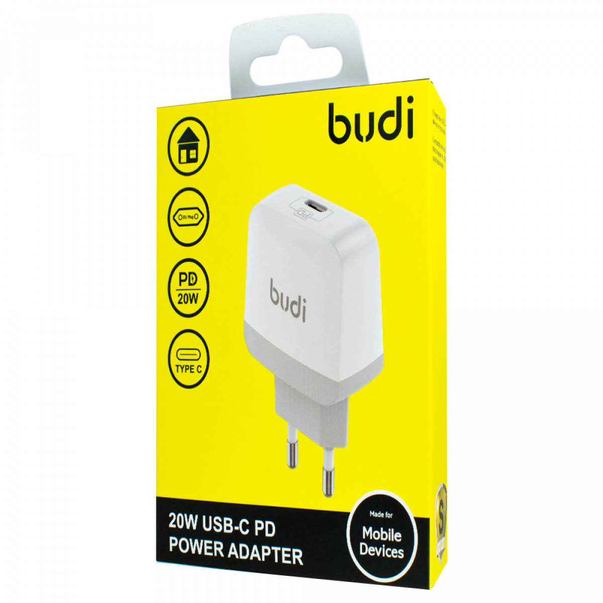 M8J940TE(AC940TEW) - Home Charger Budi 20W USB-C PD Power Adapter