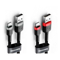 CALKLF-AG1 - Baseus cafule Cable USB For lightning 2.4A 0.5M / CATJK-C01 - Baseus Cafule Series Metal Data Cable Type-C to Type-C 100W 1m + №3286