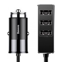 CCTON-01 - Baseus Enjoy Together Four Interfaces Output Patulous Car Charger 5.5A / CCYS-C01 - Baseus Circular Metal PPS Quick Charger Car Charger 30W(Support VOOC) + №3336