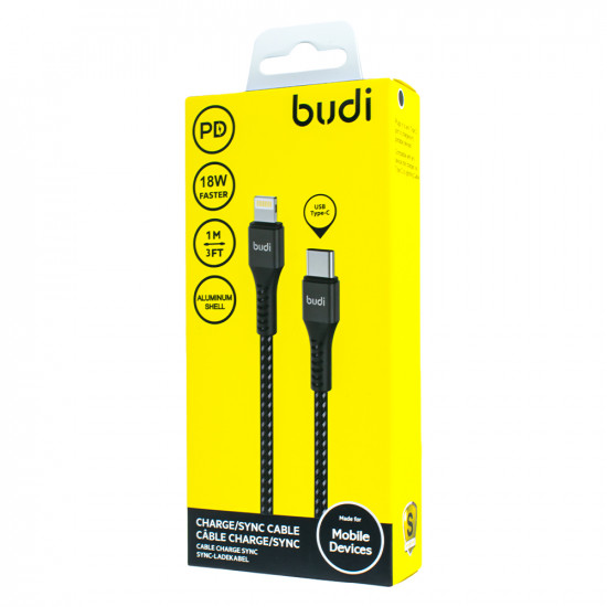 DC210PD - Budi USB Cable Type C to Lightning 1m 3A