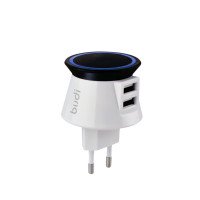 M8J305E - Home Charger Budi 2 USB 2.4A with stand / Ви дивились + №3718