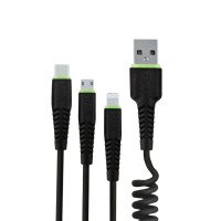 M8J150T3S - 3in1 Charge Sync Faster Cable 2m 2A / Кабелі / Перехідники + №3741