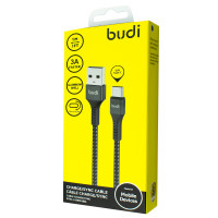 M8J210T - USB-кабель Budi Type-C in cloth 1m, 2.4A Faster, Aluminum shell