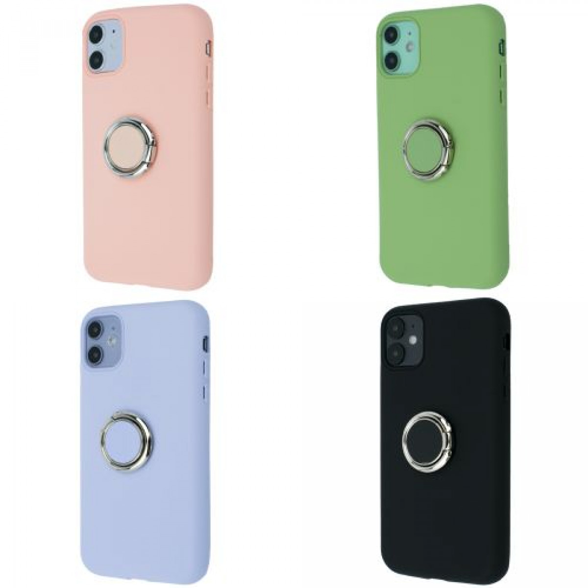 Silicone Cover With Ring Iphone 11
