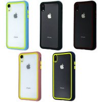 Clear Case Contrast Color Bumper iPhone XR / Apple + №2874