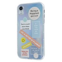 TPU Gradient Smile Popsockets Case Apple Iphone XR / Принт + №1144