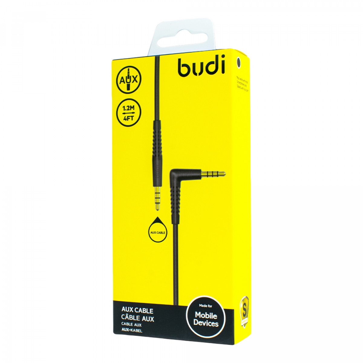 DC150X9012B - Budi AUX Cabel 1.2m, 150XL