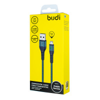 M8J211M (DC211M10L) - USB-кабель Budi Micro in cloth 1m, 2.4A Faster, Aluminum shell
