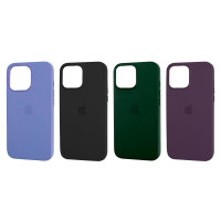 Leather Case with MagSafe iPhone 13 Pro Max / Кольорові однотонні + №3673