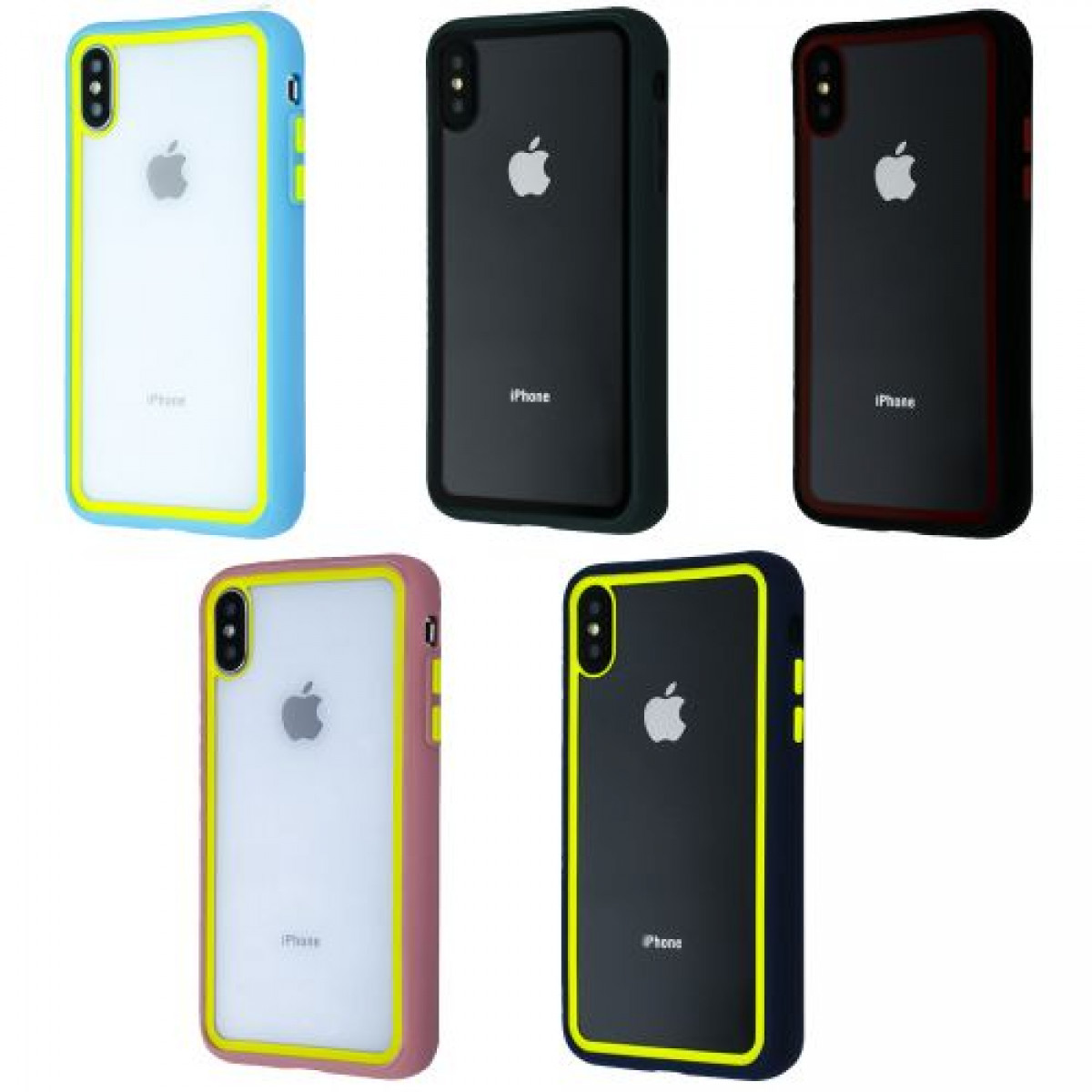 Clear Case Contrast Color Bumper iPhone XS Max