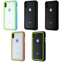 Clear Case Contrast Color Bumper iPhone XS Max / Apple + №2872