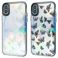 TPU Gradient Case Butterfly Apple Iphone X/Xs / Чехлы - iPhone X/XS + №1152