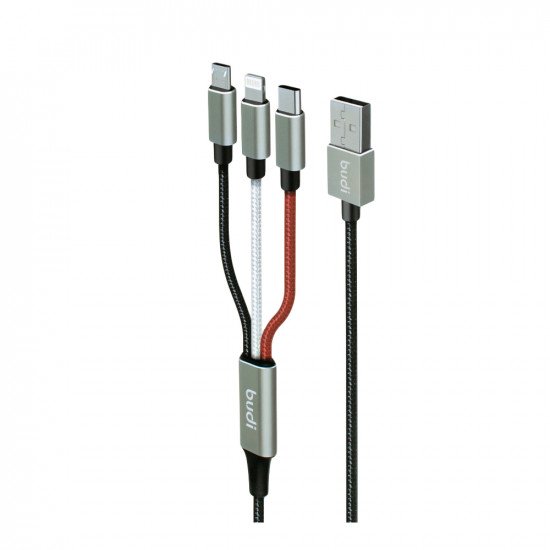 DC203A8 - 3in1 Charge Cable 1m, Aluminum Shell