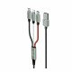 DC203A8 - 3in1 Charge Cable 1m, Aluminum Shell