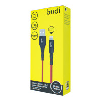 M8J198L - USB-кабель Budi Lightning in cloth 1m / X37 Cool power charging data cable 1m for Lightning + №3105