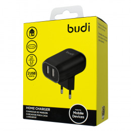 AC339E - Budi Home Charger 12W 2 USB / Відмінність звичайного адаптера від адаптера з Gan технологією + №3042