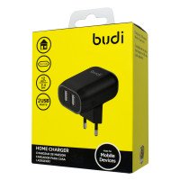 AC339E - Budi Home Charger 12W 2 USB / M8J056E(NC) - Home Charger Budi 2 USB 2.4A side slots + №3042