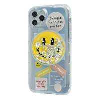 TPU Gradient Smile Popsockets Case Apple Iphone 11 Pro / Принт + №1141