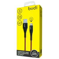 M8J198M - USB-кабель Budi Micro  in cloth 1m / M8J198L - USB-кабель Budi Lightning in cloth 1m + №3086